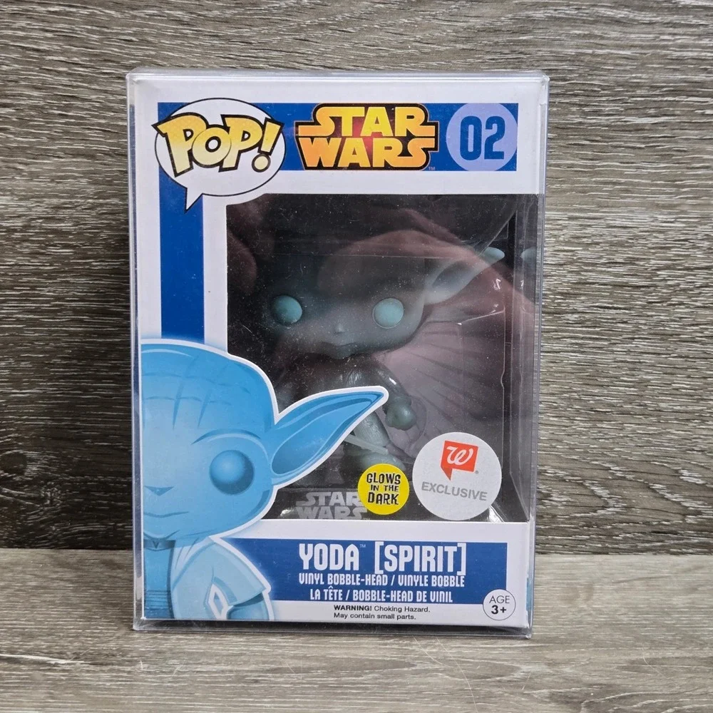 Funko Pop! Star Wars Lot - Yoda + Mandalorian- Glow Walgreens + EE Exclusive 2